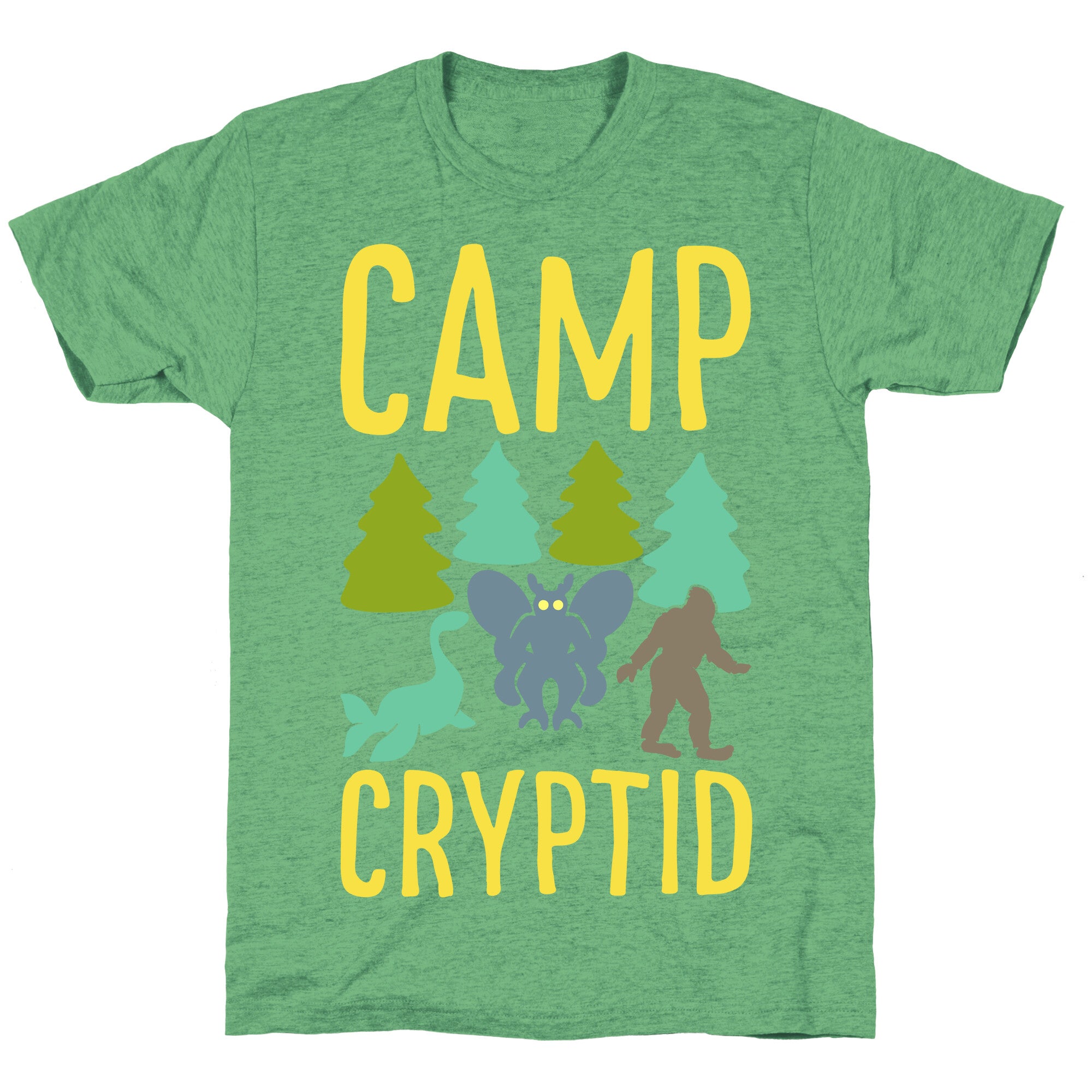 Camp Cryptid White Print Unisex Triblend Tee